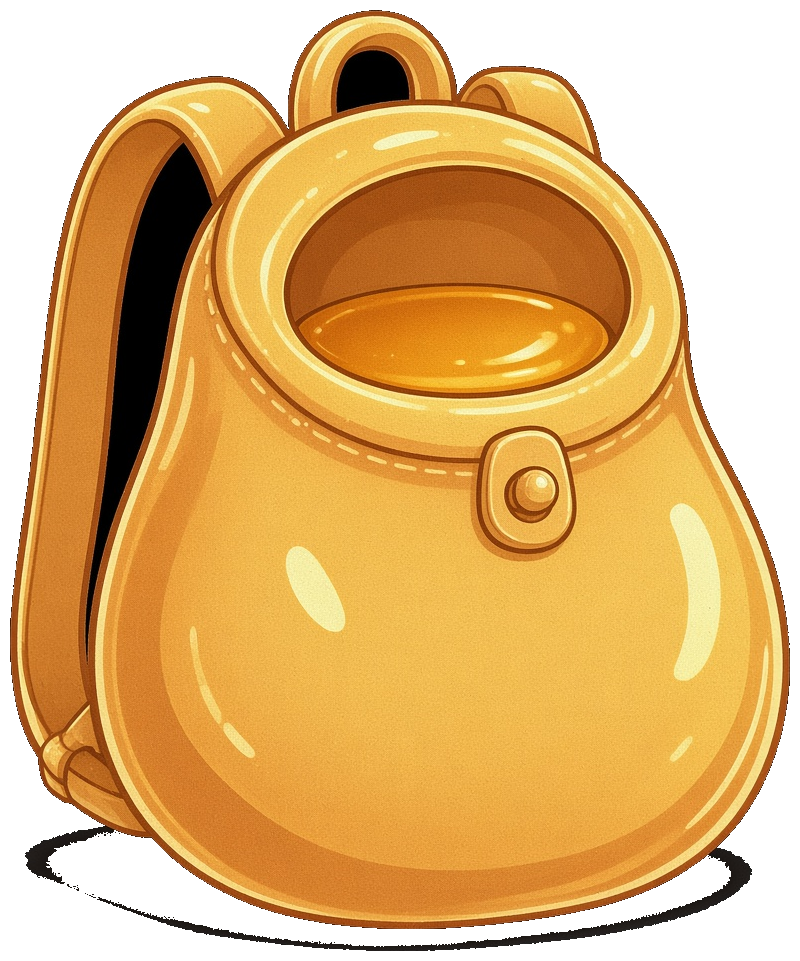 Gold CETPack, open at the top
